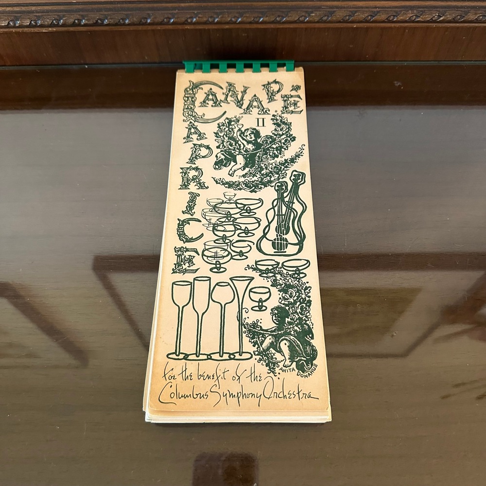 Vtg Canape Caprice II Cookbook Columbus Symphony Orchestra Anita Donahue Art